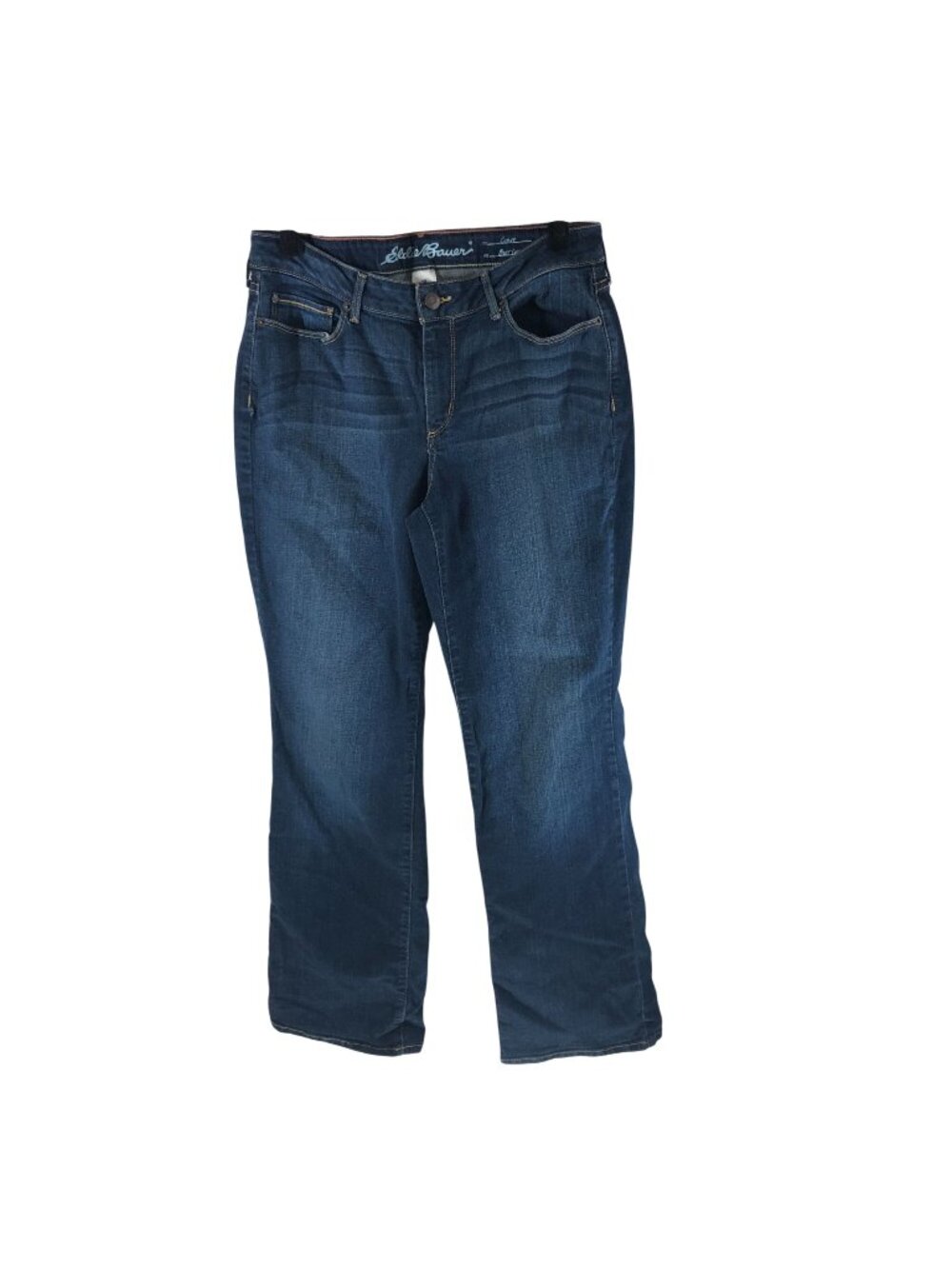 Eddie Bauer Curvy Fit Bootcut Jeans Size 10 Blue Denim Stretch Casual Womens